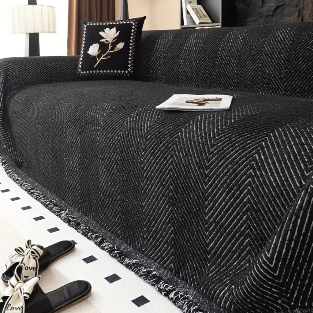 BowLift | Stripe Herringbone Sofa Cover