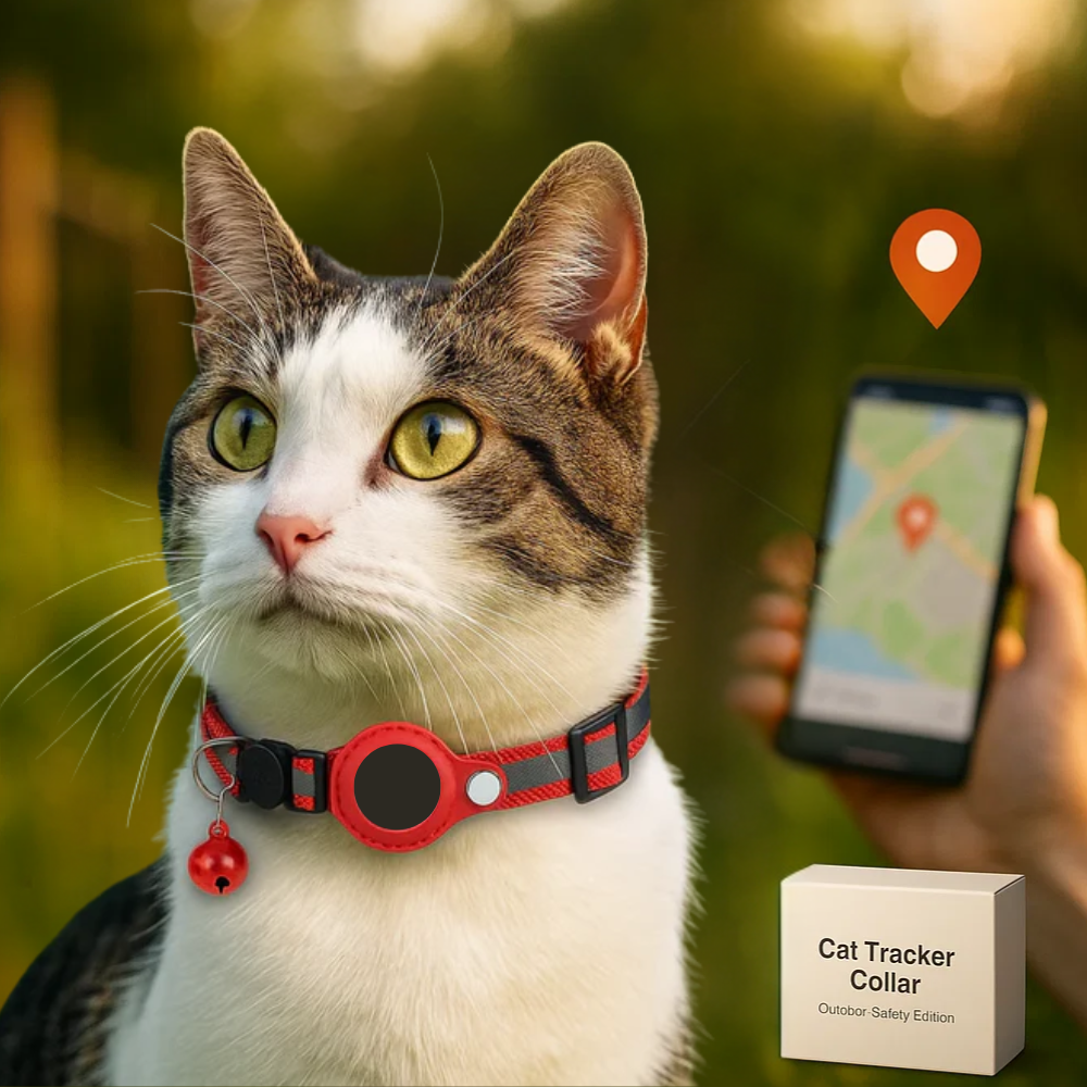 BowLift | Cat GPS Tracker Collar | Quick Release Closure, Reflective Design & Durable for Outdoor Safety Adventures