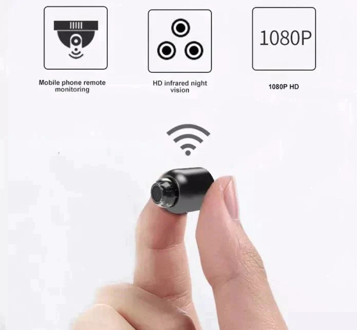 BowLift | 2-Pack Mini WiFi Security Camera | 1080P HD Night Vision & Motion Detection