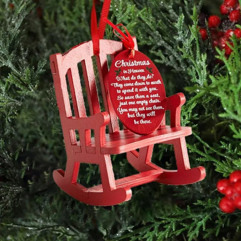 BowLift | Christmas Wooden Craft Small Rocking Chair Ornament