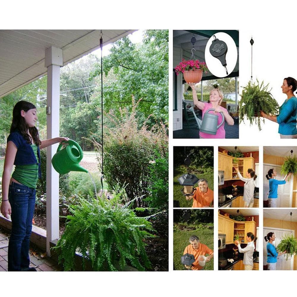 BowLift | Retractable hook for garden baskets, flower pots, bird feeders, etc.