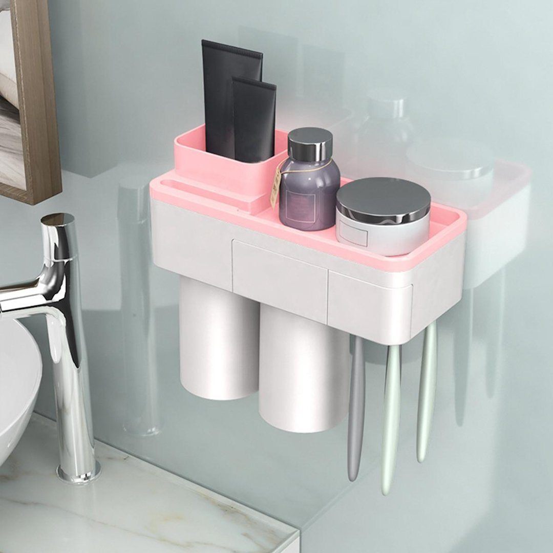 BowLift | Practical toothbrush holder set with toothpaste dispenser