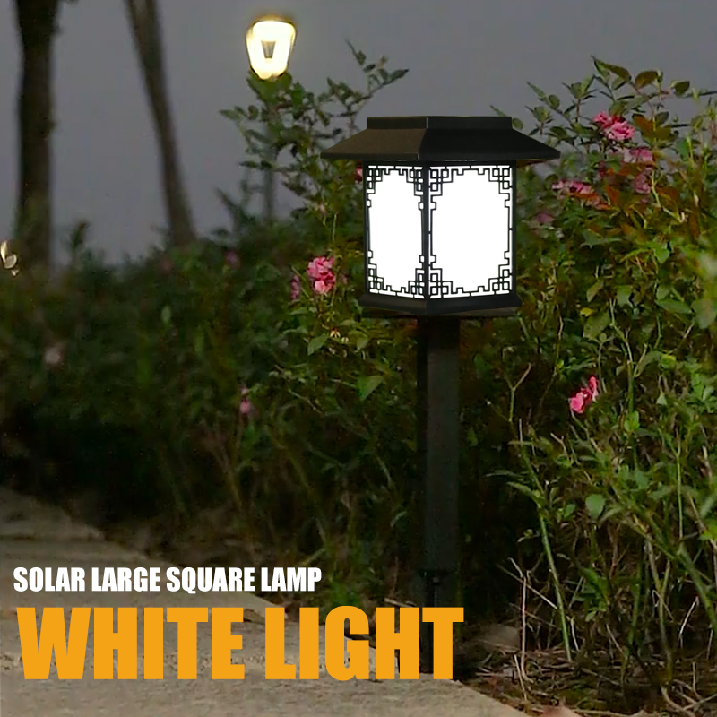 BowLift | Solar LED Garden Lamp – Large Square Lamp with Warm Light and Dual Use