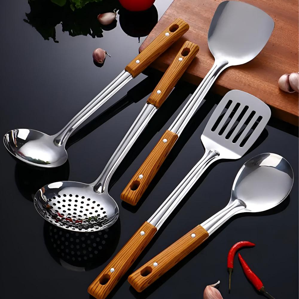 BowLift | Classic Stainless Steel Kitchen Utensil Set (5 Sets)