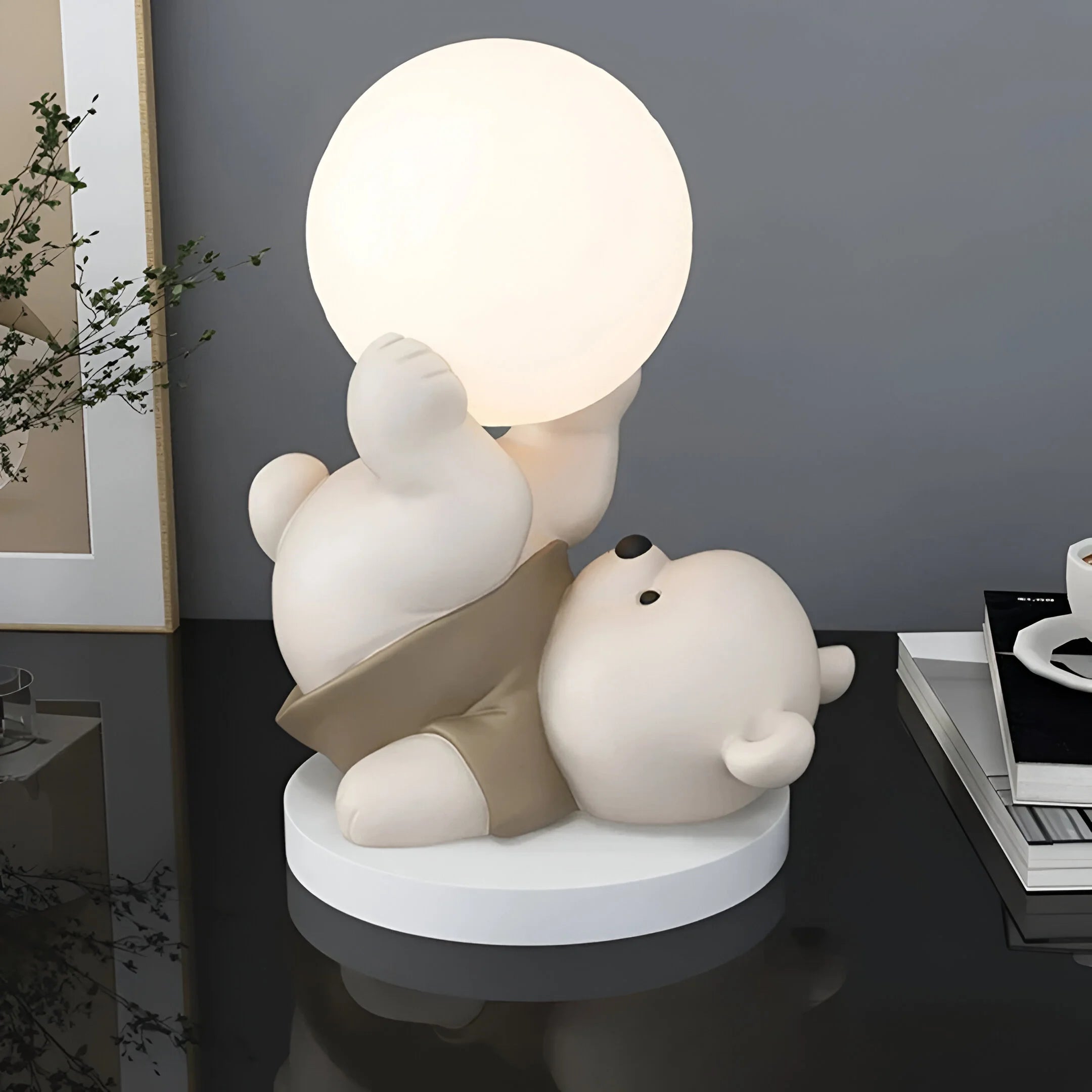 LunaBear – Enchanting Teddy Bear Moon Table Lamp