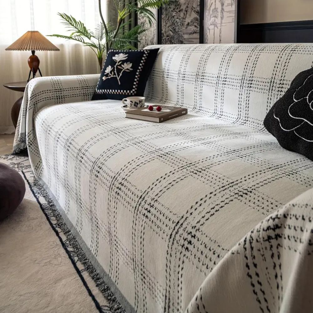 BowLift | Chesterfield Plaid Sofa Cover