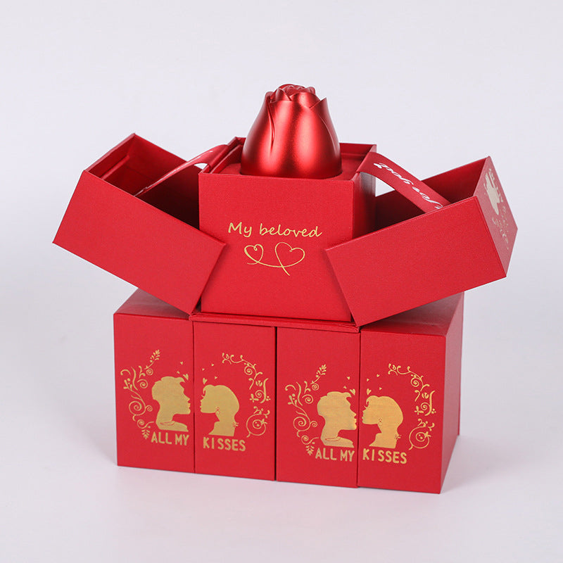 BowLift | I love you roses bloom necklace in 100 languages gift set