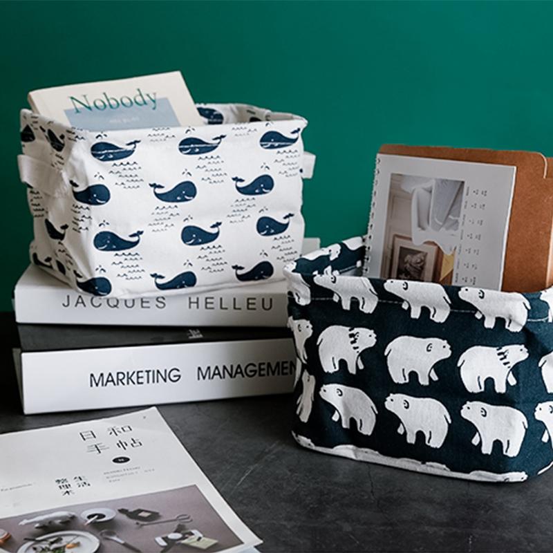 BowLift | Foldable Cotton Fabric Storage Basket