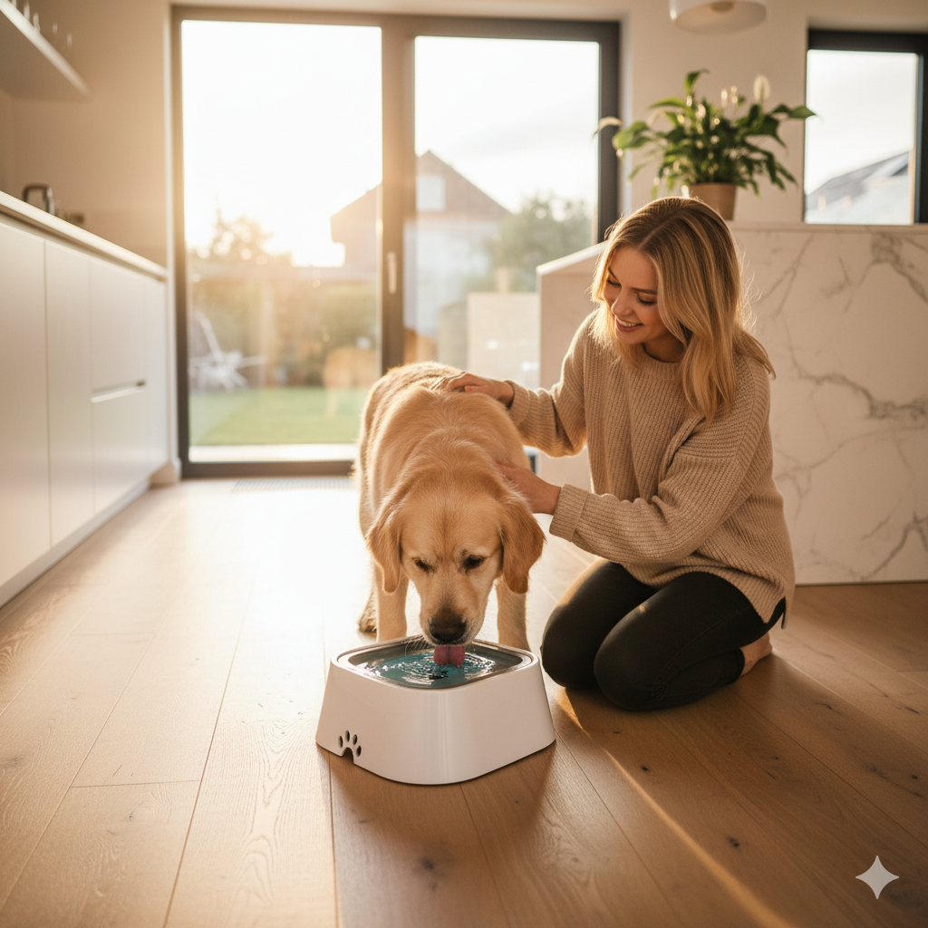 BowLift | DrinkGuard – Anti-Spill Water Bowl for Clean Floors