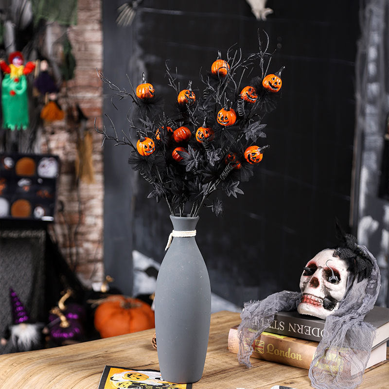 BowLift | Halloween Decoration – Black Pumpkin Branch Ornament