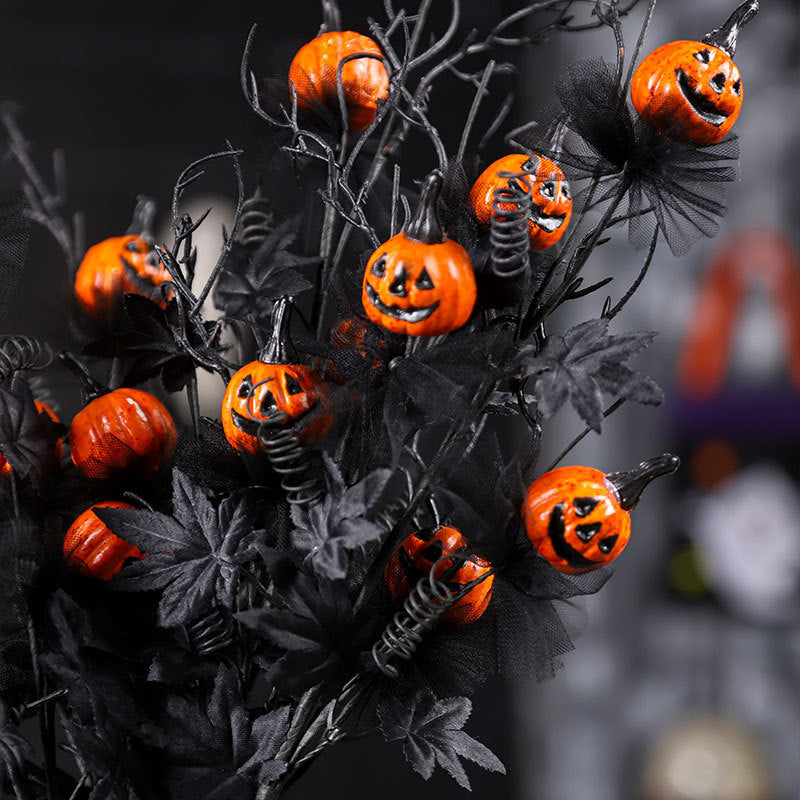 BowLift | Halloween Decoration – Black Pumpkin Branch Ornament
