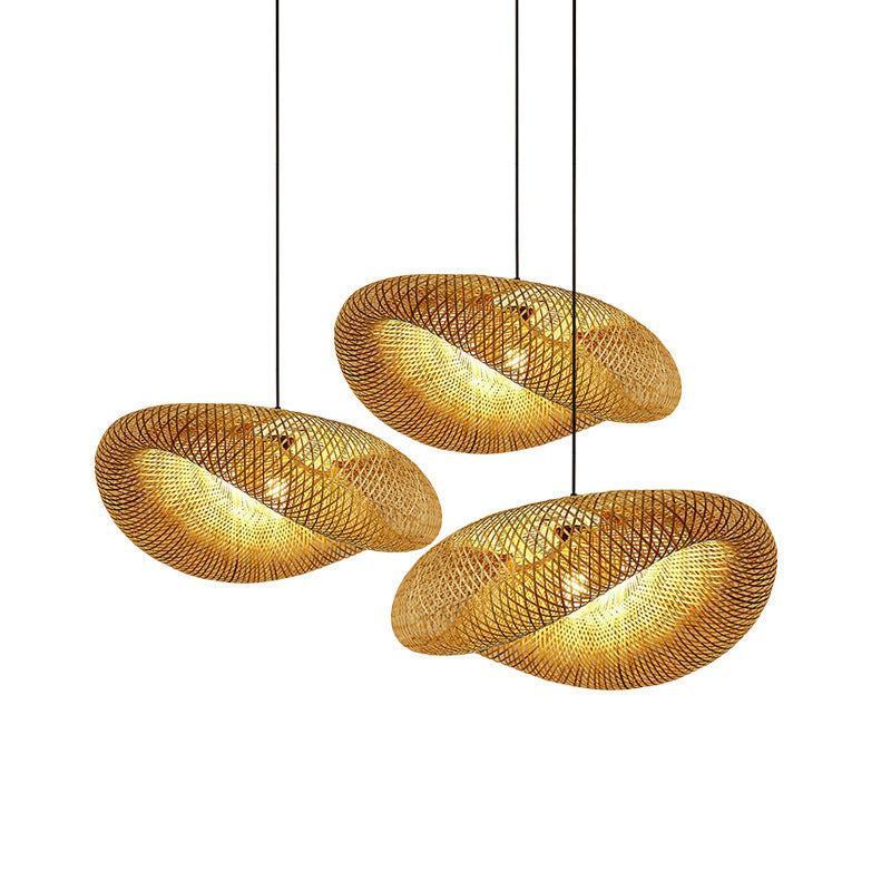 BowLift | Rattan Woven Bamboo - Pendant Light - Led - Light