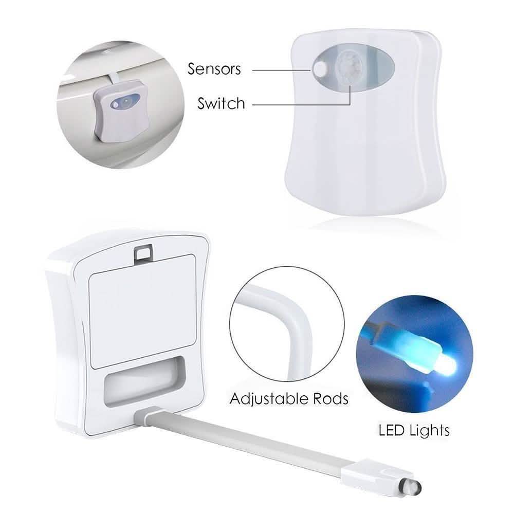 BowLift | 8-Color LED Sensor Motion Activated Bathroom Toilet Light