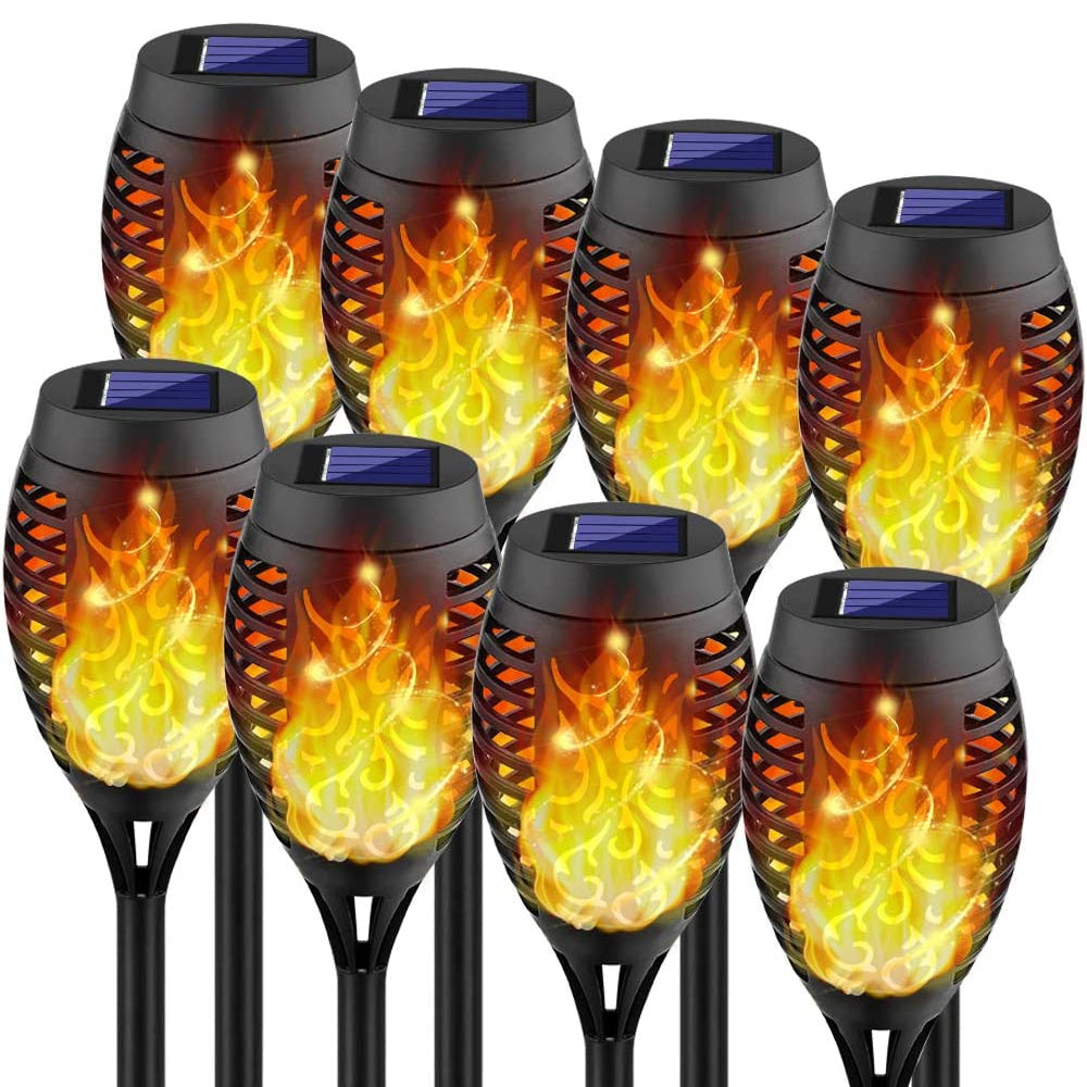 BowLift | 8-Pack: Solar Torch Light with Flickering Flame