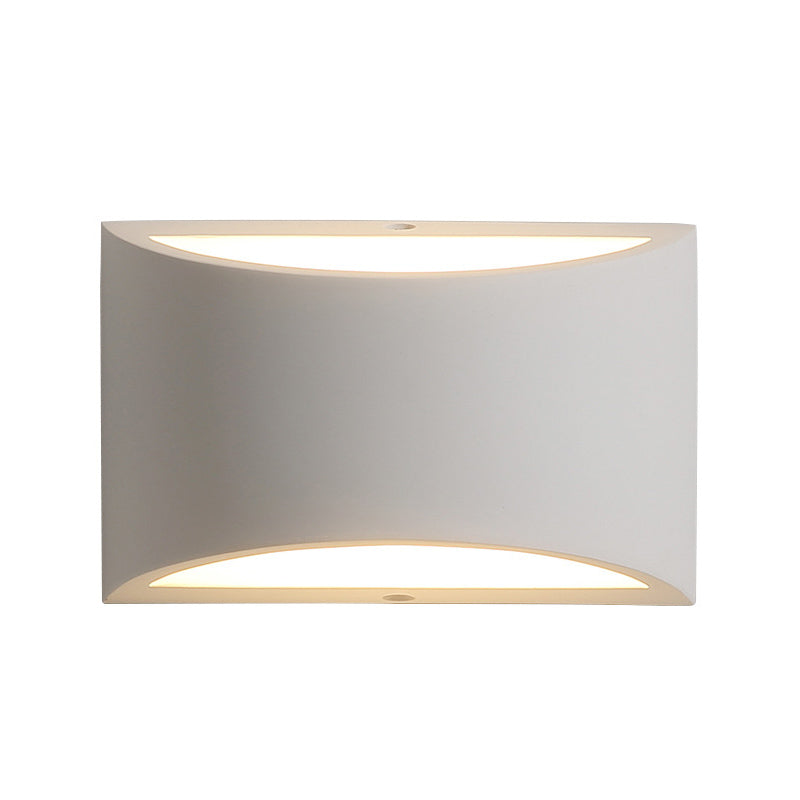 BowLift | Plaster Half-Oval Wall Light Modernism 1-Light White LED Wall-Mounted Lamp for Bedroom