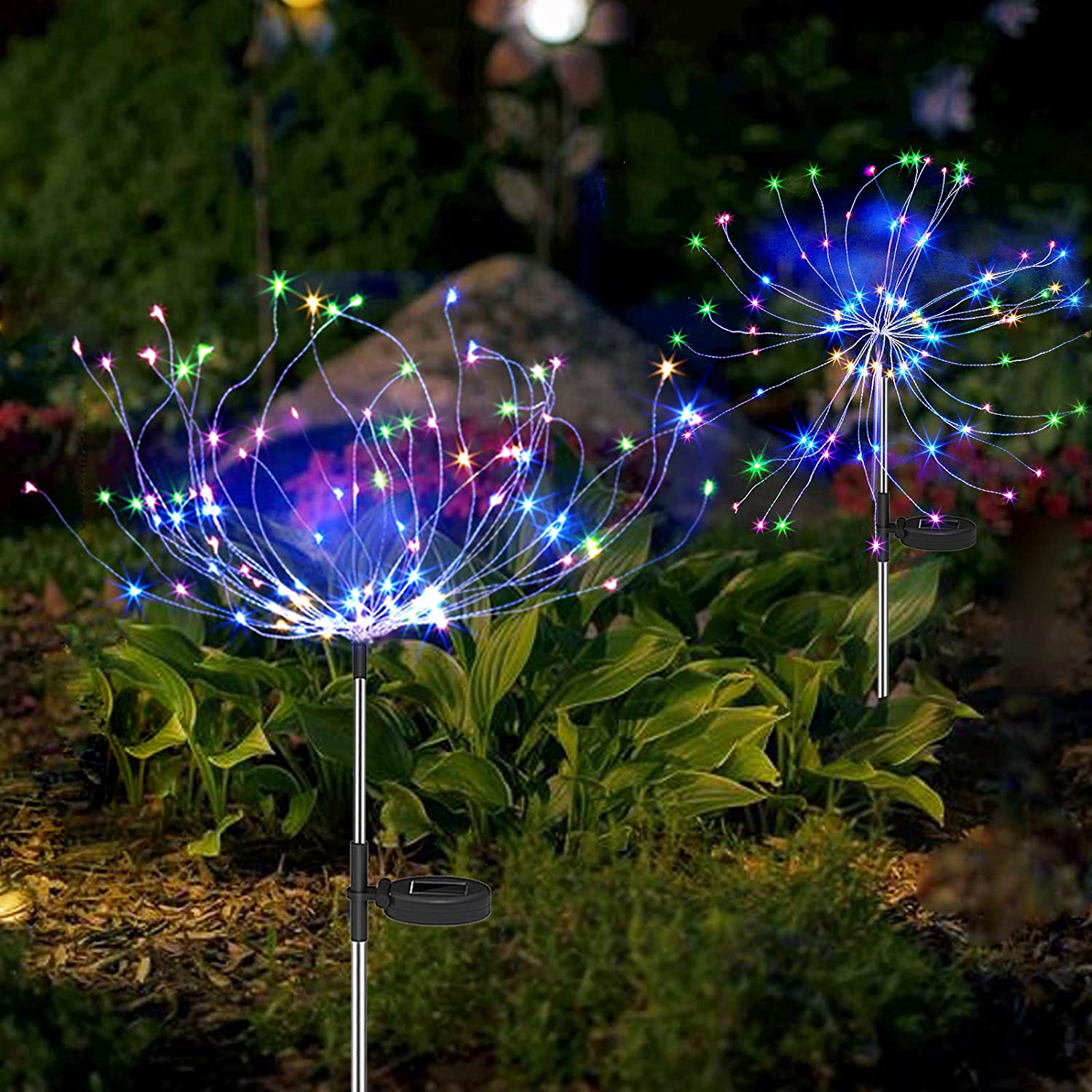 BowLift | 4 Piece Solar Firework Garden Lights - Weatherproof LED Decorative Lighting, Solar Energy for Garden and Patio