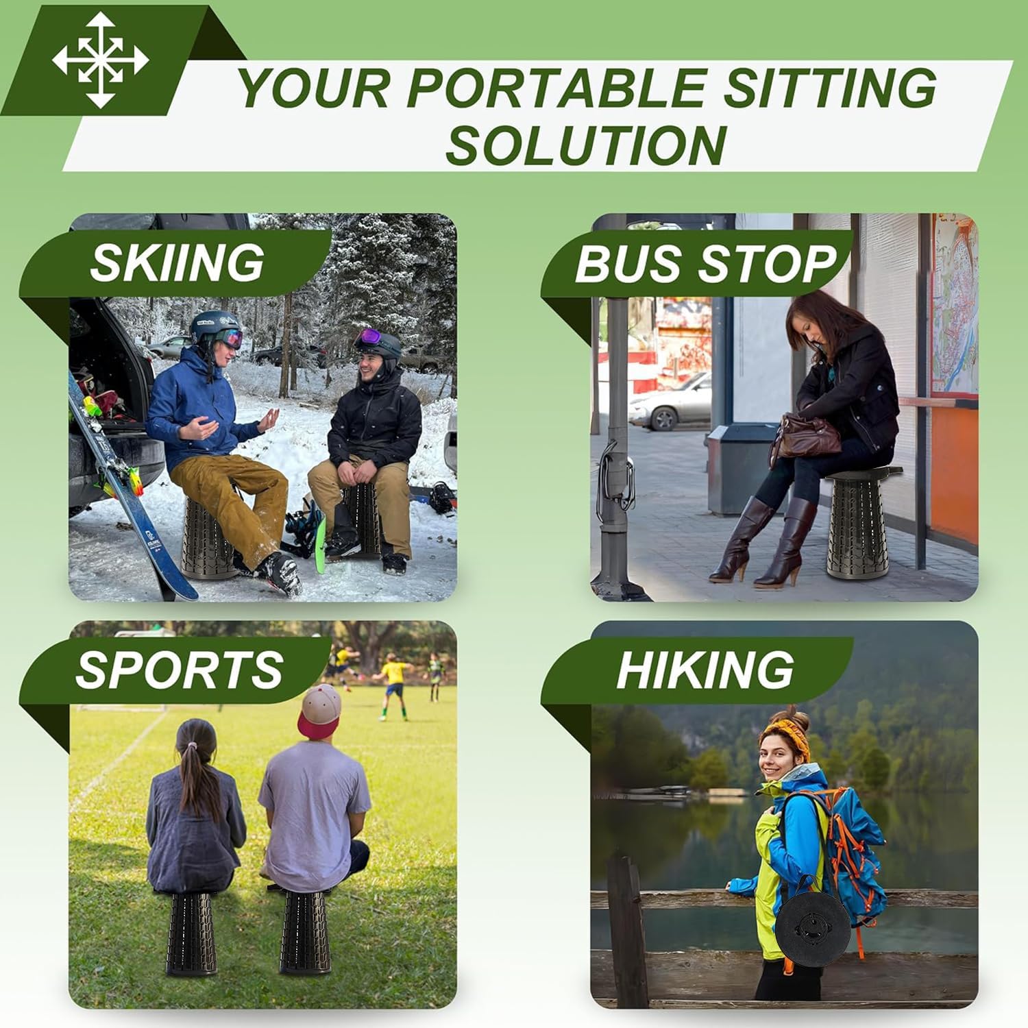 BowLift | Collapsible Stool with Cushion – SitMax