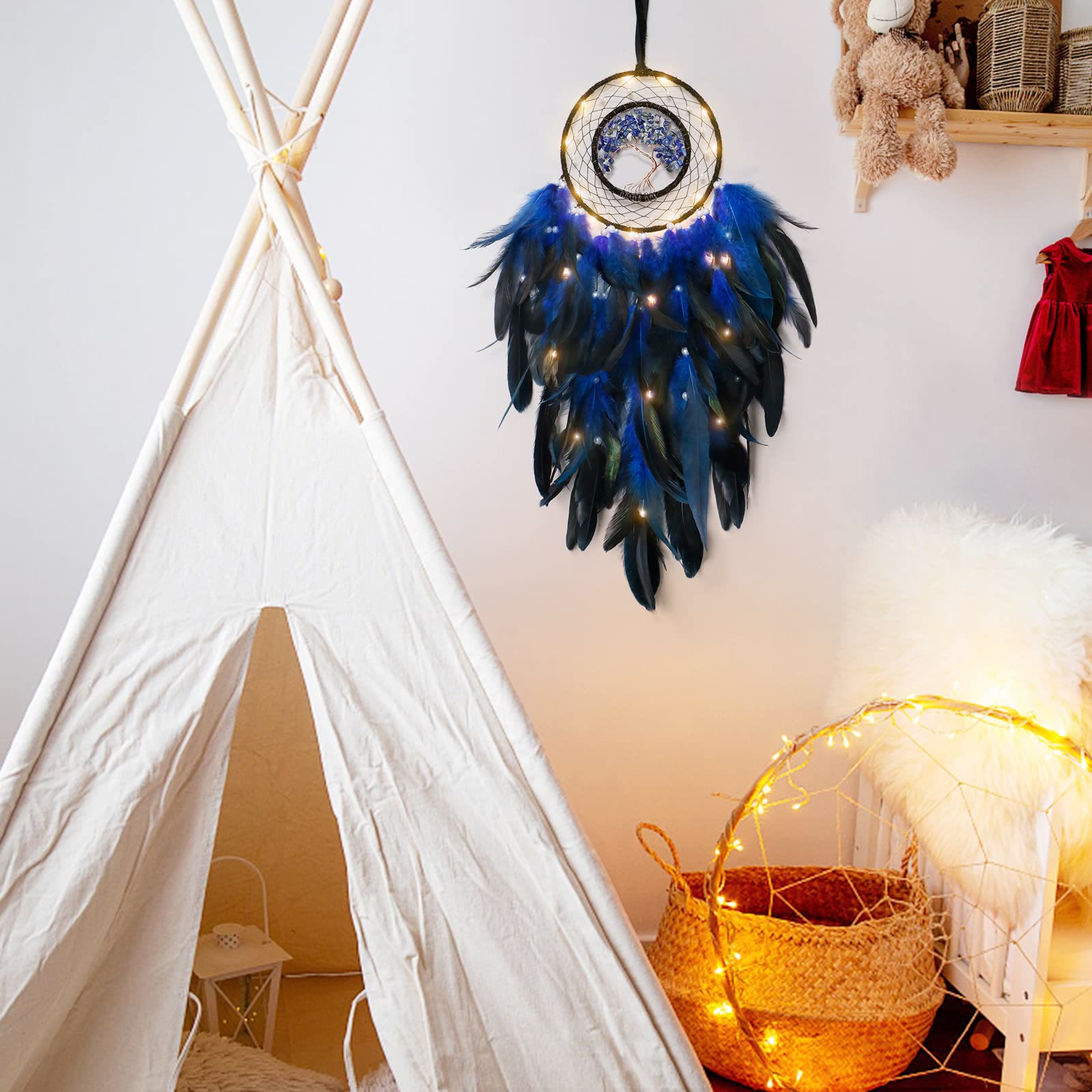 BowLift | Frendorf Crystal Tree of Life Feather Glow Dreamcatcher