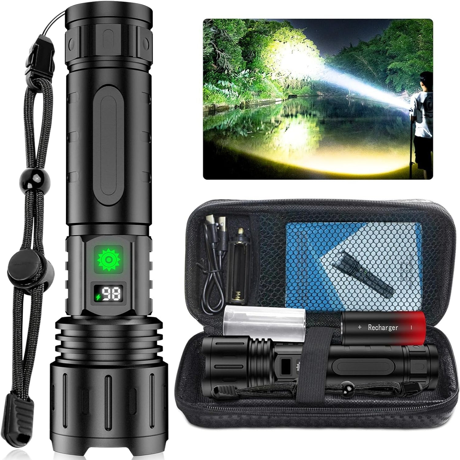 BowLift | 100000 Lumen Tactical Flashlight | World's Brightest High-Powered Torch