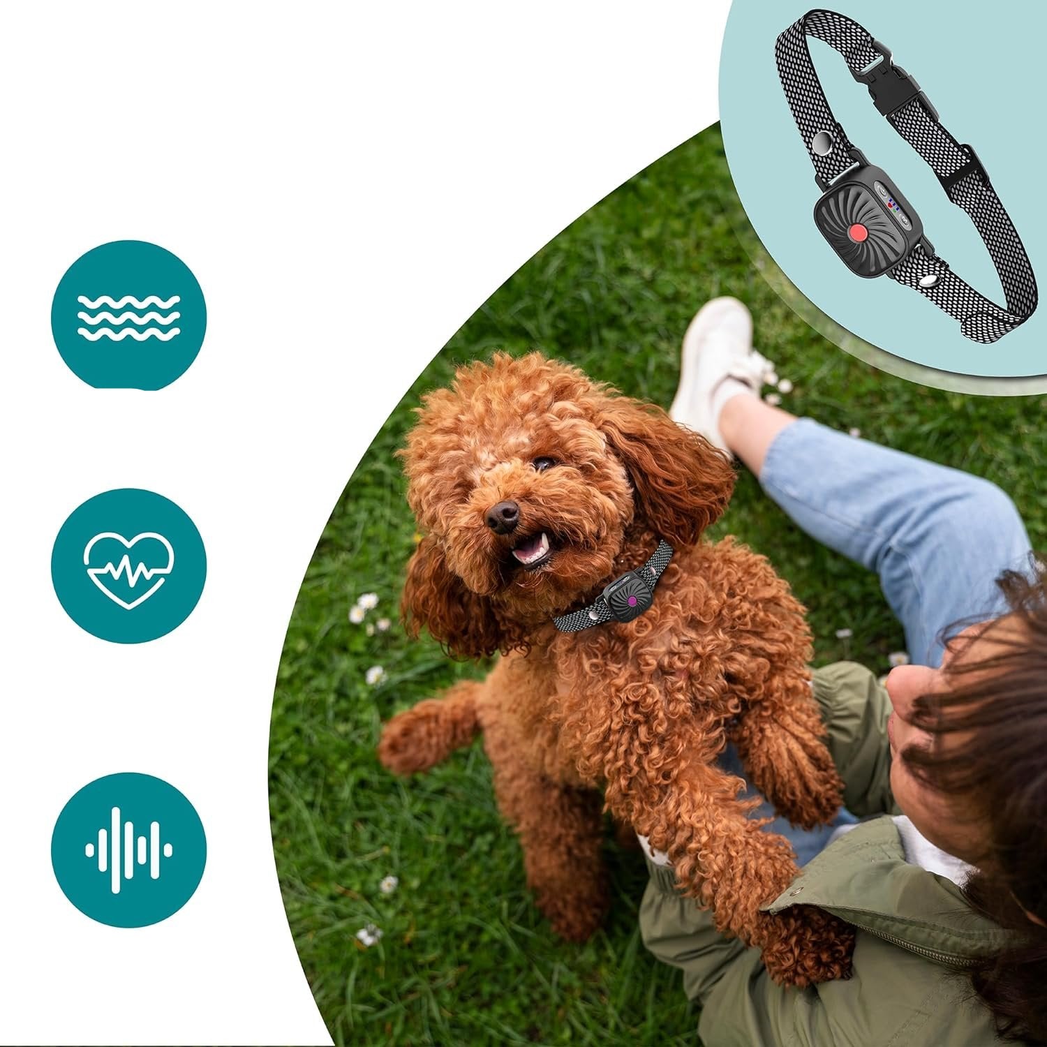 BowLift | Adjustable Anti Bark Collar for Dogs | Humane, Comfortable & Effective Bark Control Device for Small to Large Breeds