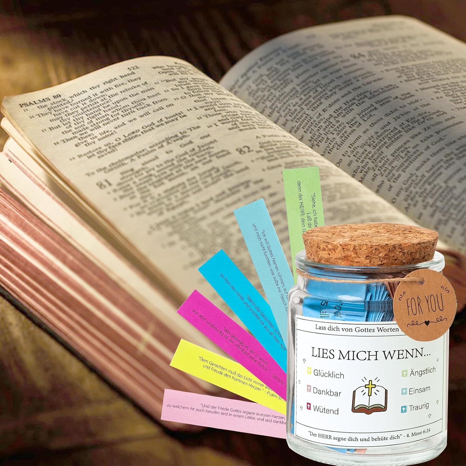 BowLift | Handmade 90 Days Bible Verse Glass