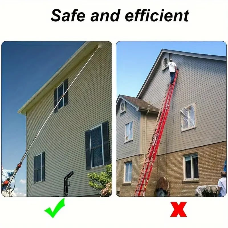 BowLift | 4000 PSI Telescoping High Pressure Washer Wand Set for Gutter & Roof Drainage & Walls Cleaning