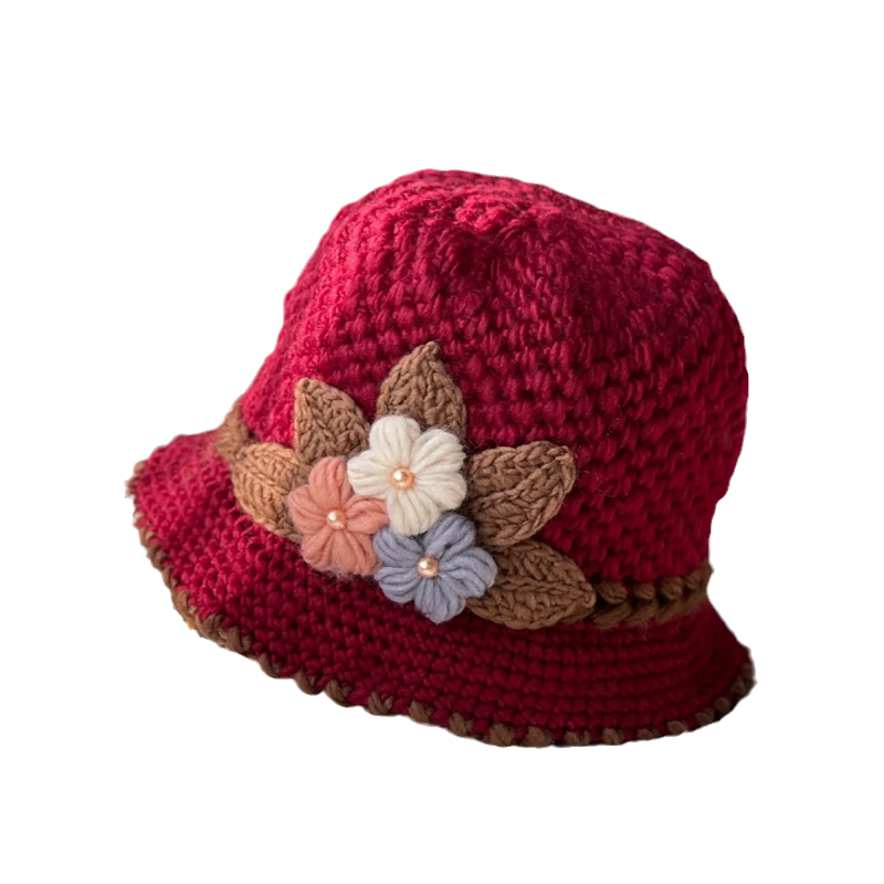 BowLift | French Thick Women's Flower Knit Wool Hat