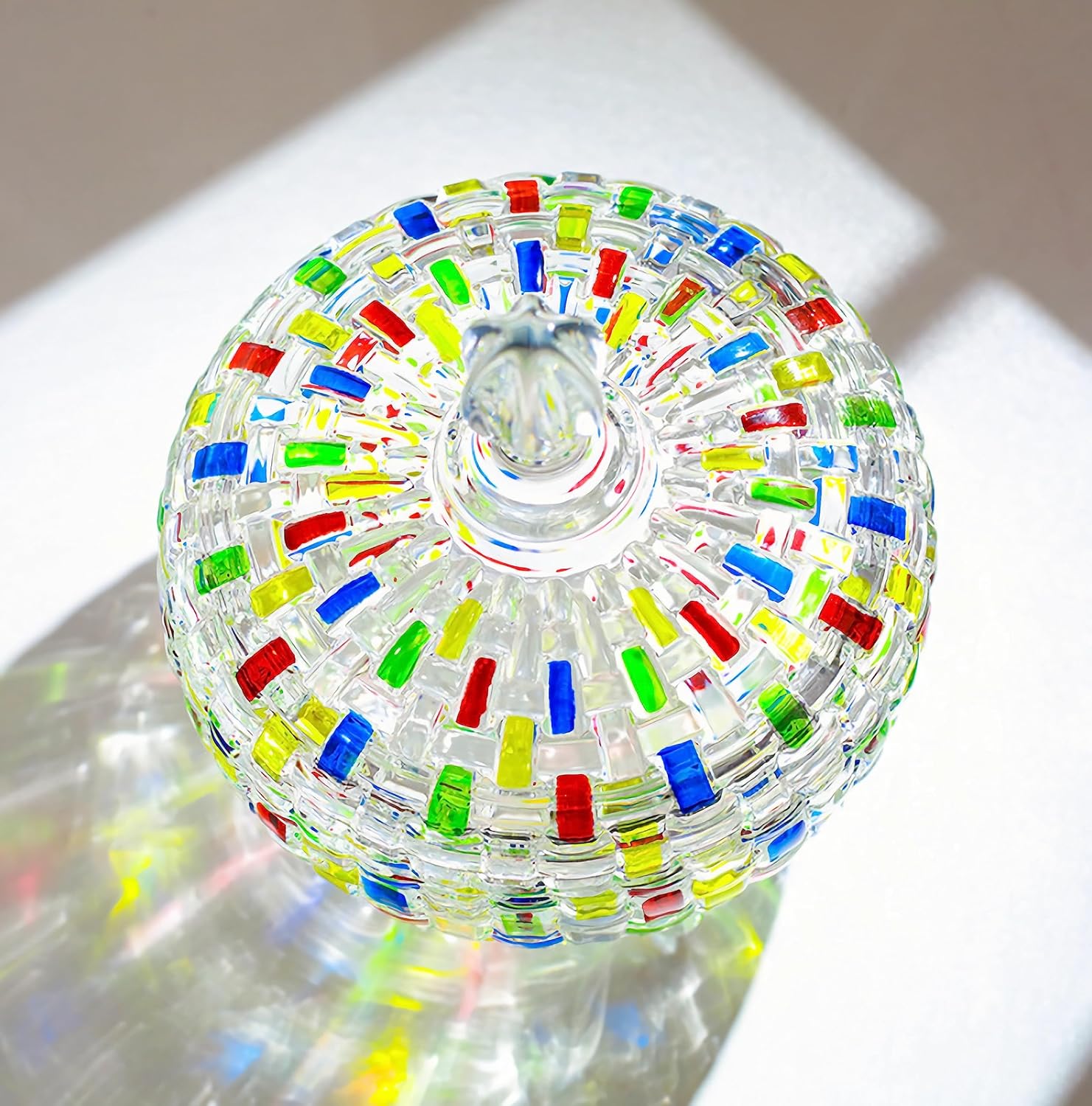 BowLift | Glass jar for candies – colorful patterns adding charm to any space