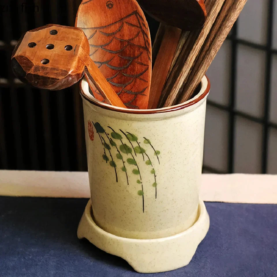 BowLift | Elegant Ceramic Chopstick Storage Holder for Kitchen Organization