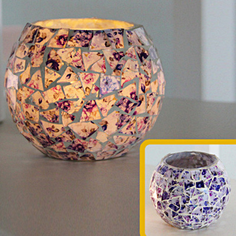 BowLift | European Retro Glass Mosaic Tealight Holder