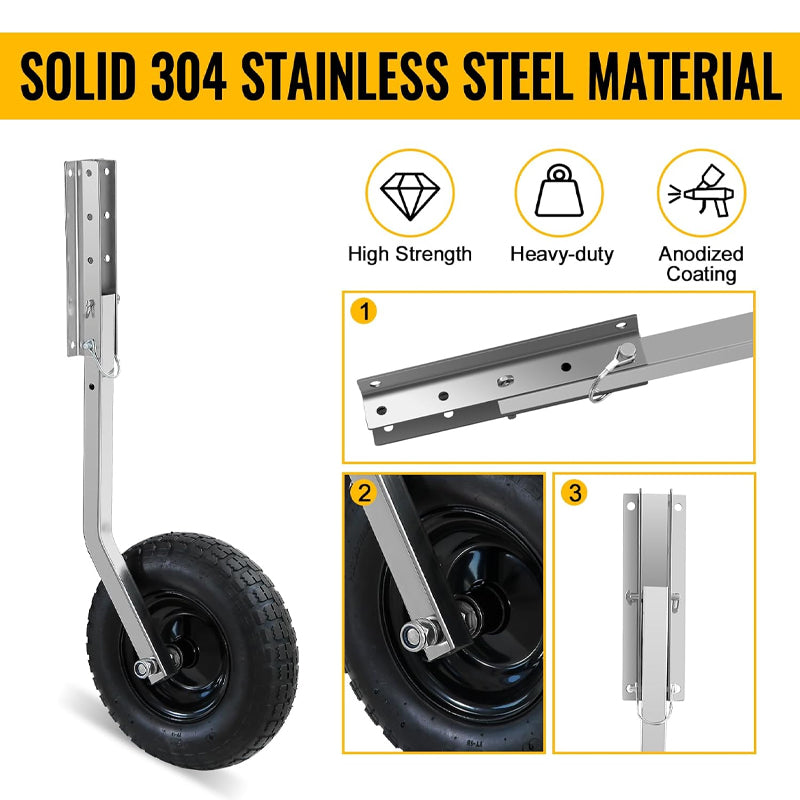 BowLift | 12" Boat Launching Wheels with 500lbs Load Capacity Aluminum Transom Launch Wheels