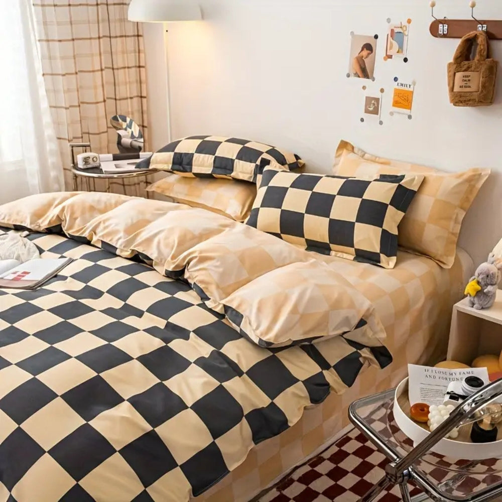 BowLift | Chateau Checkered Bedding Set | 3pcs Set