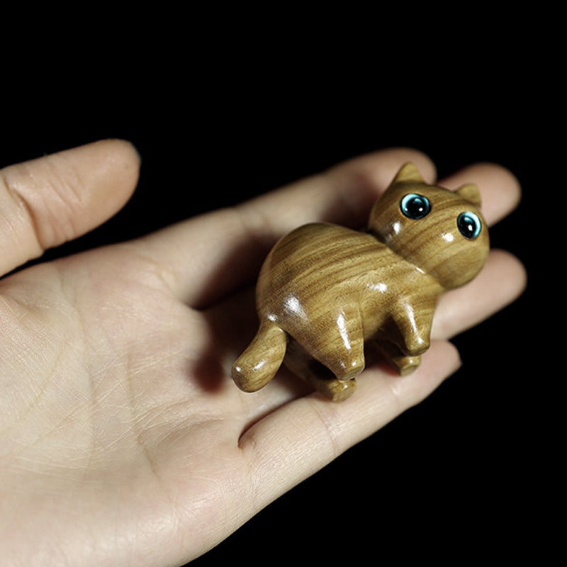 BowLift | Sandalwood handmade wooden cat