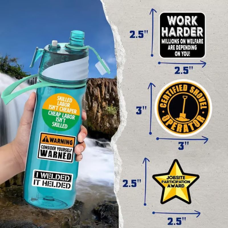 BowLift | 150 Pcs blue collar funny stickersāļø