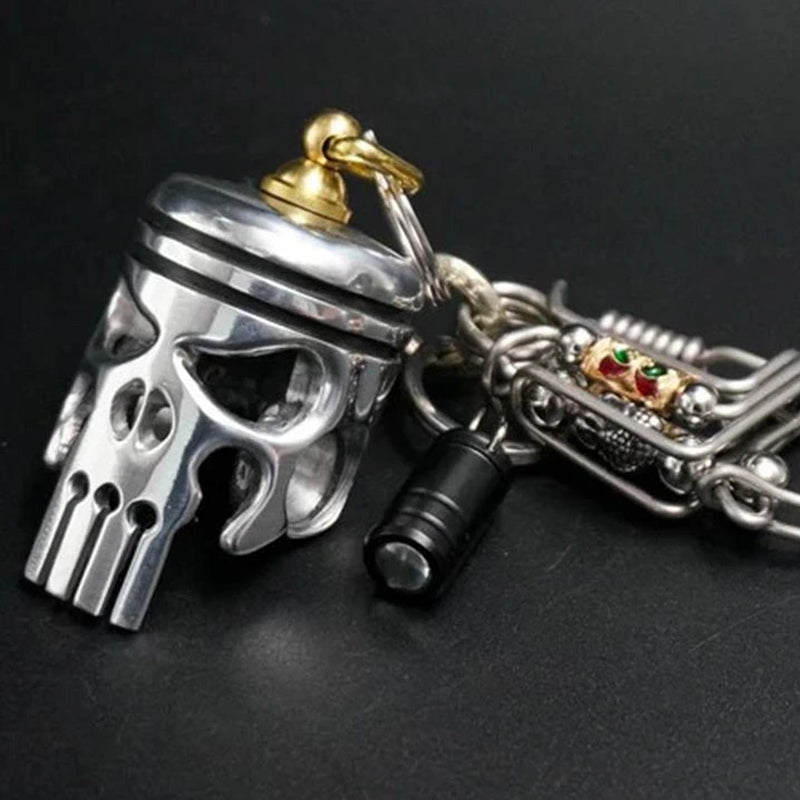 BowLift | Piston Art Skull Keychain