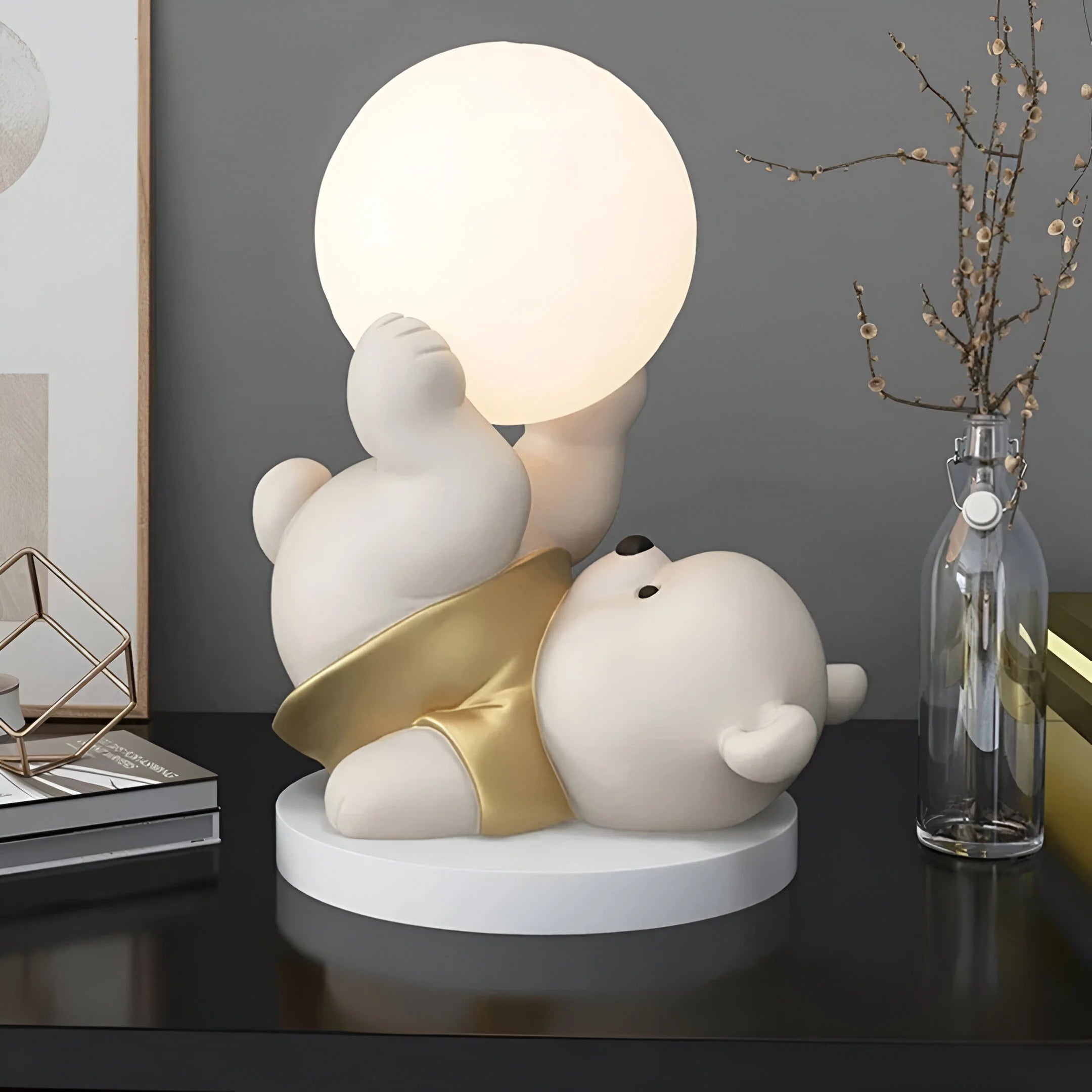 LunaBear – Enchanting Teddy Bear Moon Table Lamp