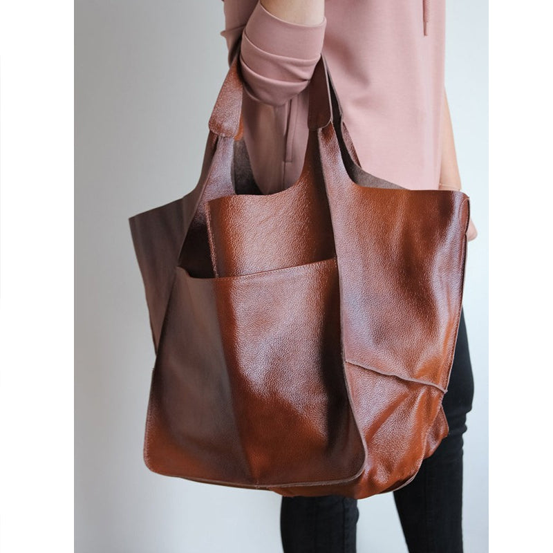 BowLift | Oversized leather weekend handbags for women
