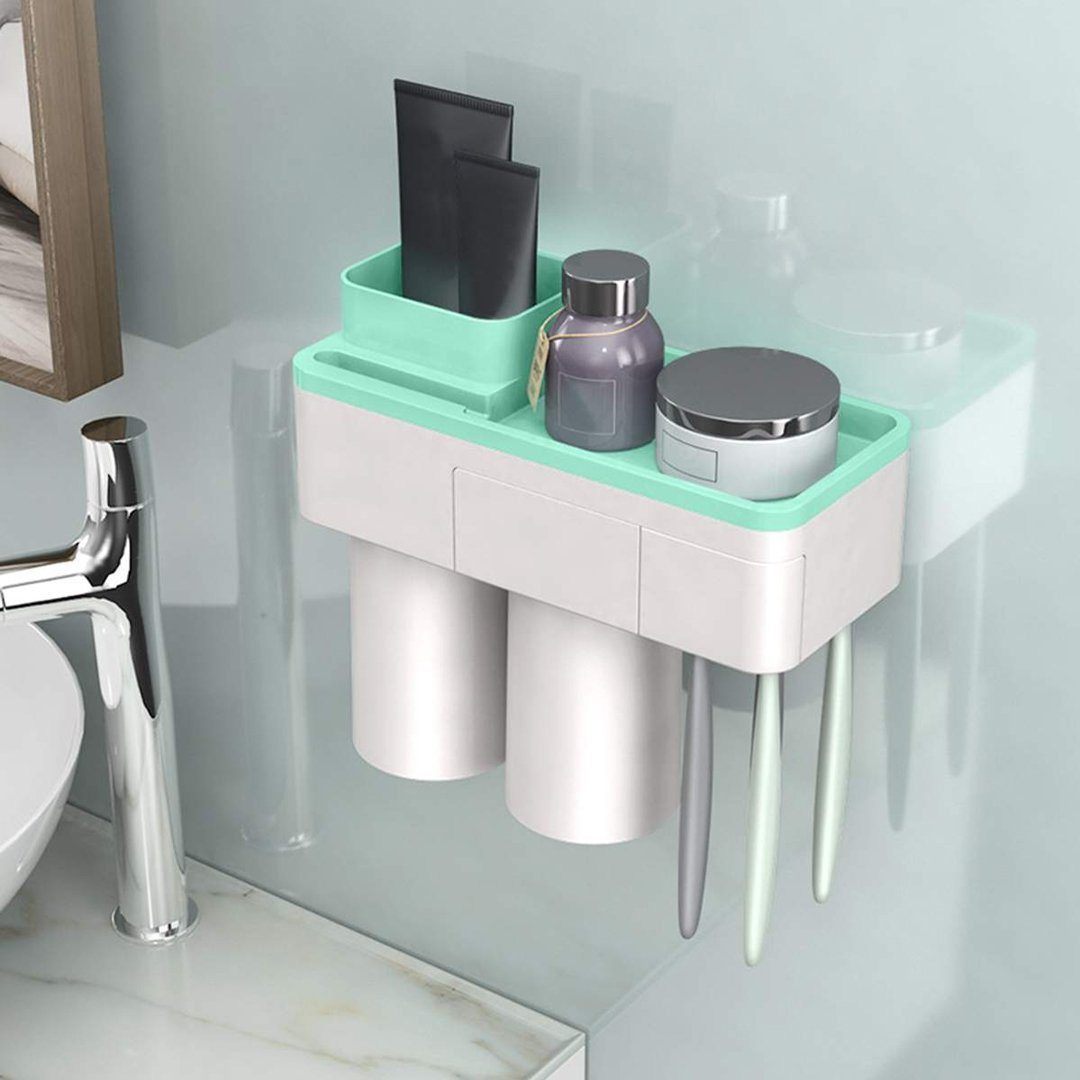BowLift | Practical toothbrush holder set with toothpaste dispenser