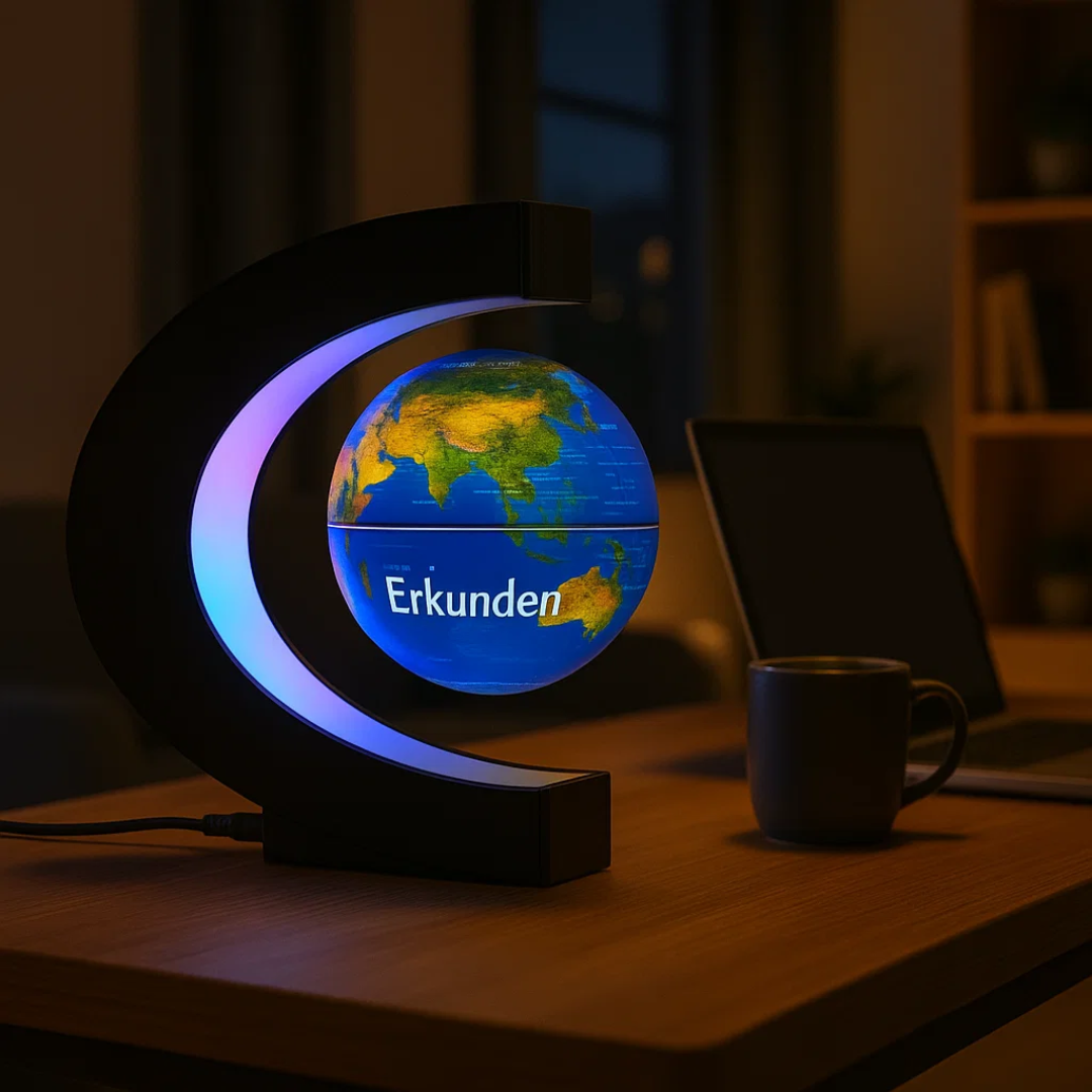BowLift | AstroGlobe LED World Globe – Floating Globe Lamp with Magnetic Suspension