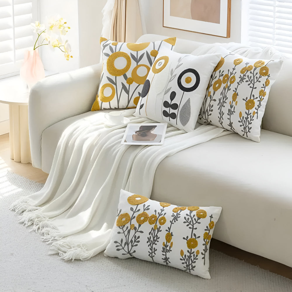 BowLift | Floral Essence Embroidered Cushion Cover