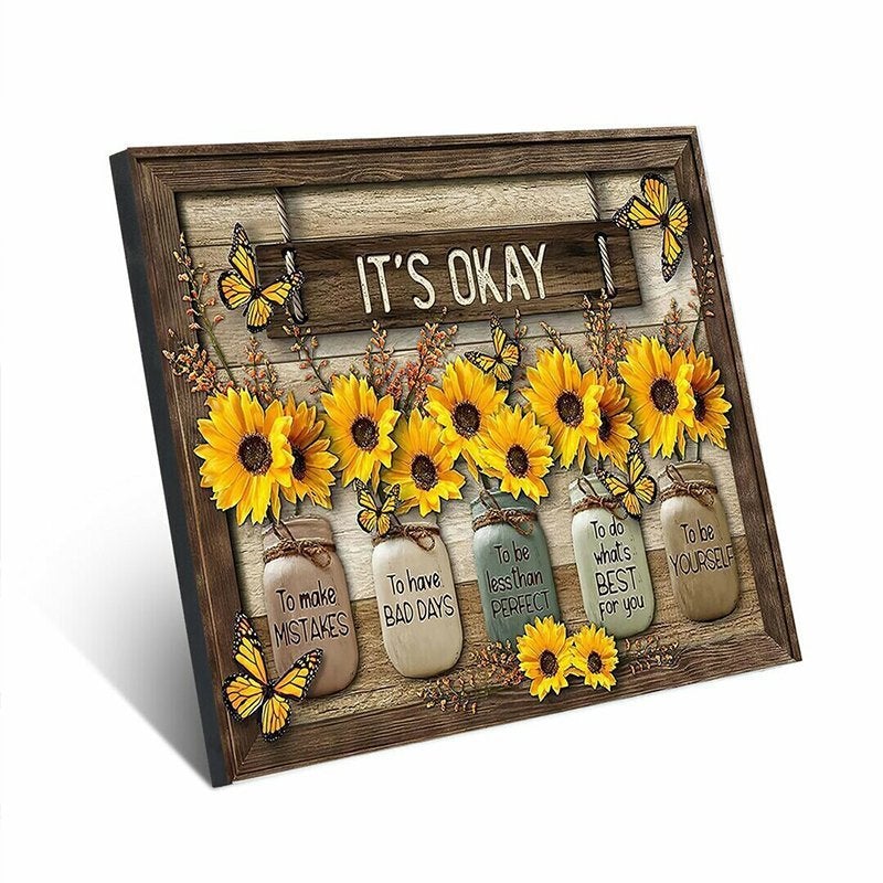 BowLift | Butterfly Sunflowers Wall Art