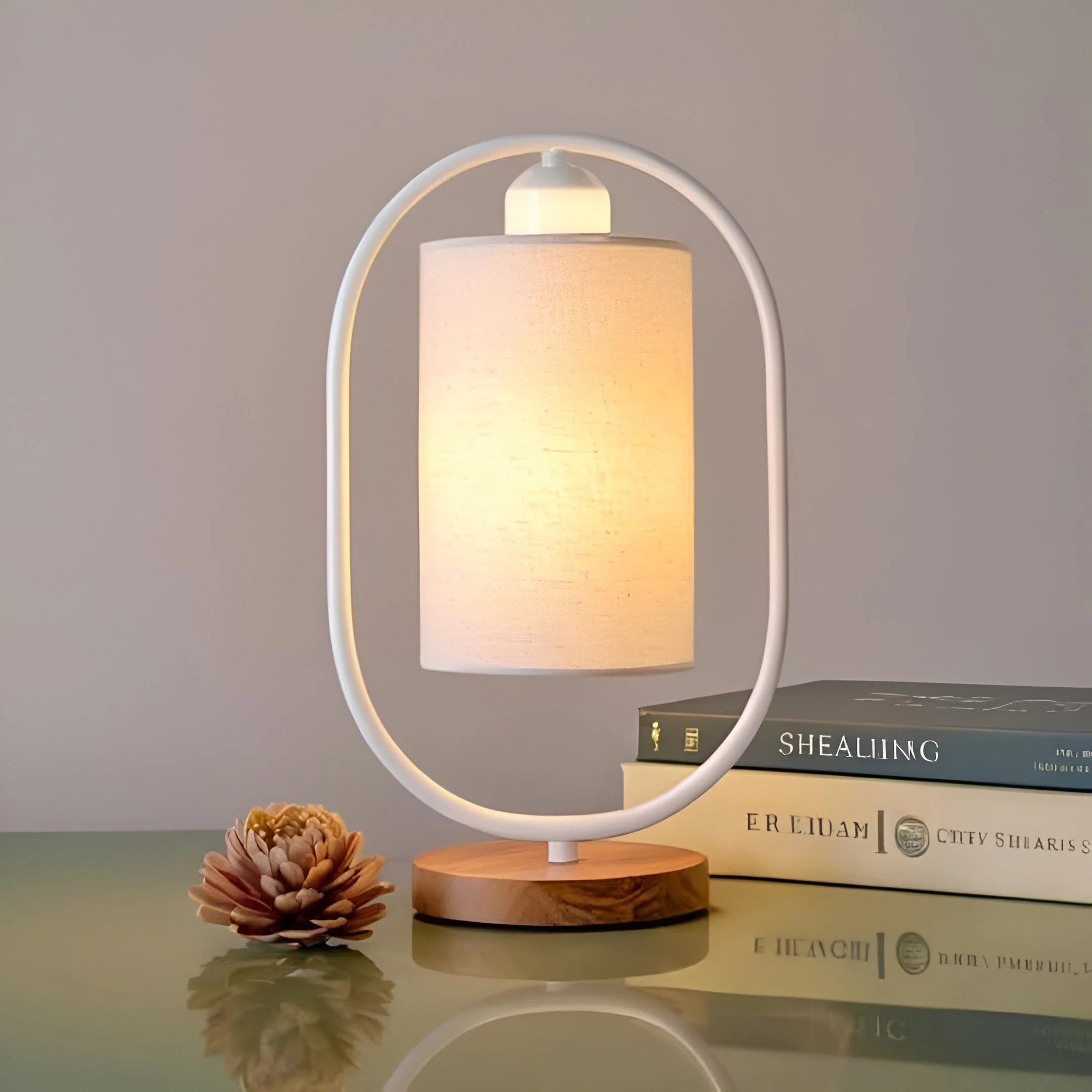VintageGlow – Wooden LED Table Lamp