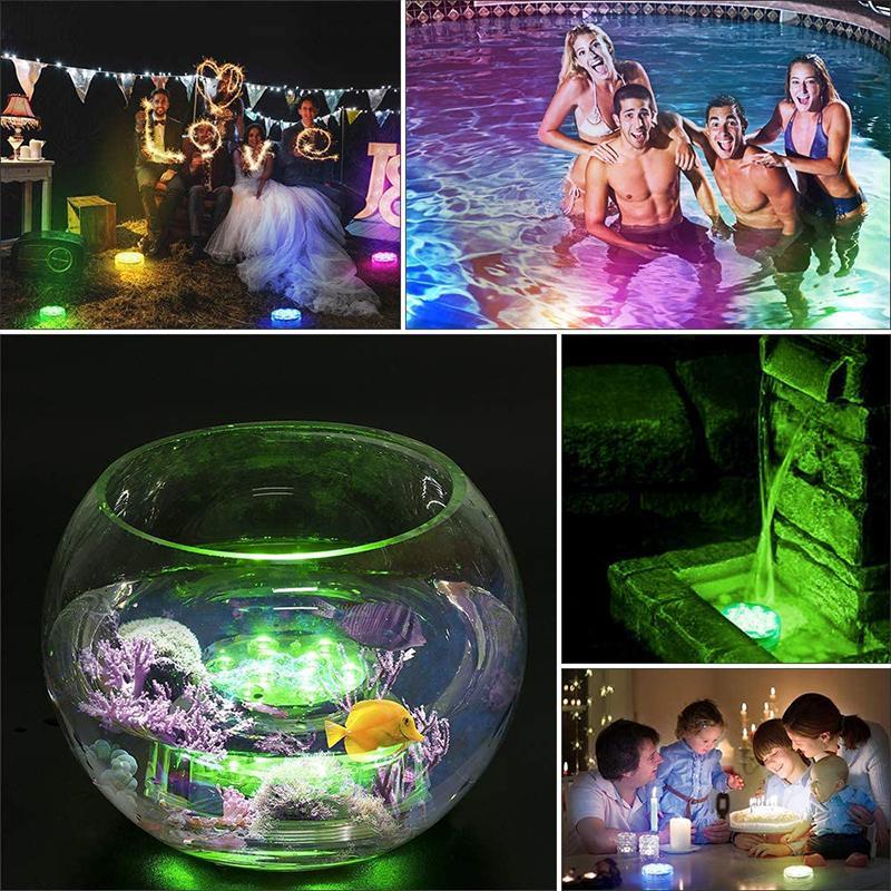 BowLift | Waterproof Submersible LED Lamp | IP68 Ingress Protection | Magnetic & Suction Cup Mounting | RF Remote Control (15m Range) | 13 High-Lumen RGB Beads | 360° Illumination for Pools & Aquariums