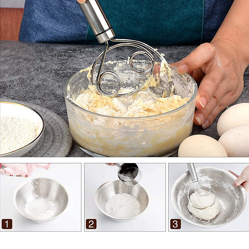 BowLift | Stainless Steel Magic Dough Whisk Bread Whisk