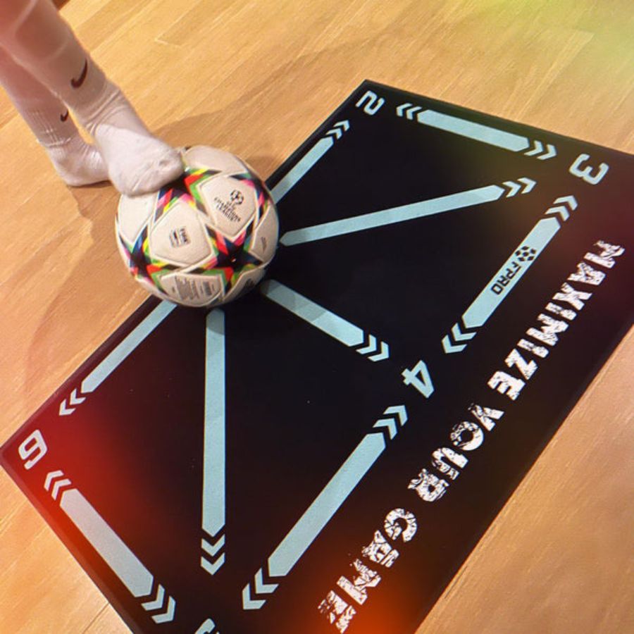 BowLift | Football Pro Training Mat | Anti-Slip, 2x2m Space & Video Program for Skill Enhancement and Home Training