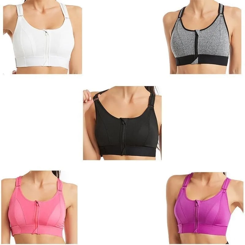BowLift | Wireless Support Super Tight Impact Resistant Zip Sports Bra