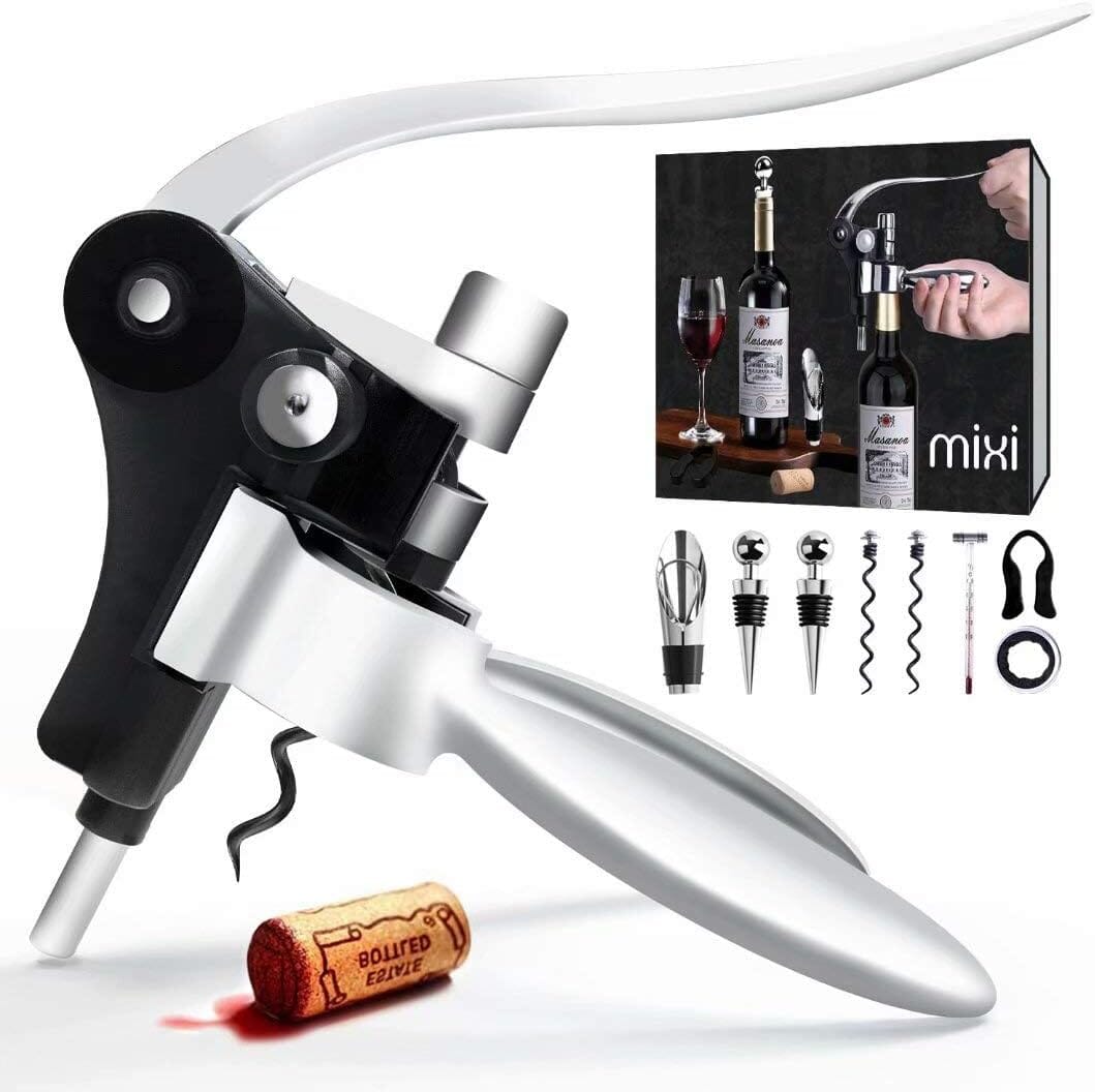 BowLift | 9-piece set: corkscrew set with corkscrew, foil cutter, thermometer, stopper and more
