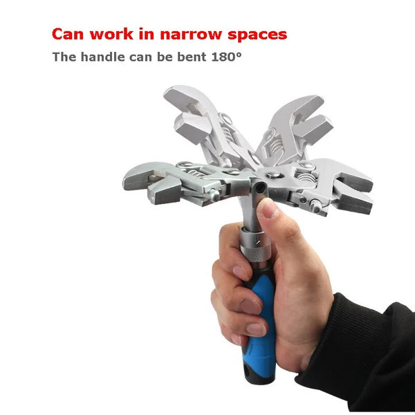 BowLift | 5 In 1 Telescopic Shaking Head Ratchet Wrench