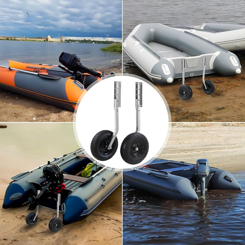 BowLift | 12" Boat Launching Wheels with 500lbs Load Capacity Aluminum Transom Launch Wheels