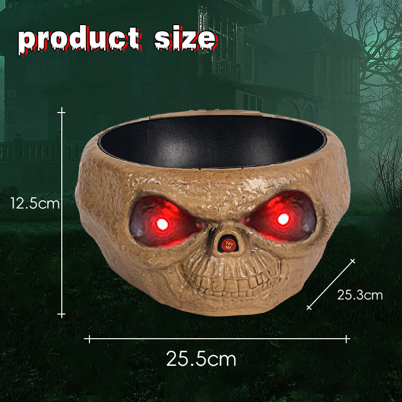 BowLift | Halloween Candy Bowl – Motion Sensor Pumpkin Bowl with Skeleton Hand and Red Light Effects